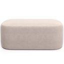 Ver imagem 4 de Cabeceira Cama Box 100cm Lanna com Puff Recamier Doha W01 Suede Bege - Lyam Decor