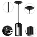 Ver imagem 5 de Luminária Pendente Madeira Paladio P E27 Sala 3 Unidades:preto