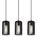 Ver imagem 3 de Luminária Pendente Madeira Paladio P E27 Sala 3 Unidades:preto