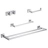 Kit Acessórios Banheiro 04 Peças Quadratta Cromado Deca - 1