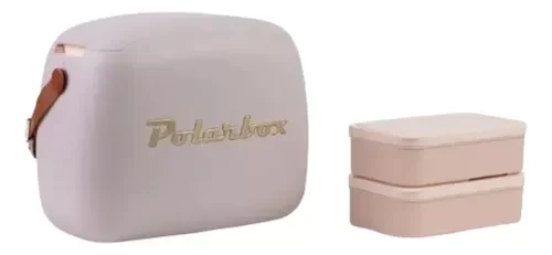 Caixa Termica Portatil com Alça Camping Cooler Polarbox 6l Rose com Marrom - 2