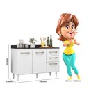 Ver imagem 3 de Balcão para Pia Aline com Tampo 118 Cm Branco