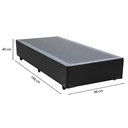 Ver imagem 3 de Cama Box Solteiro 88 Tecido Sintético Preto com Colchão Belize Bello Box - D33 Preto 57x88x188