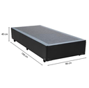 Ver imagem 3 de Cama Box Solteiro 88 Tecido Sintético Preto com Colchão Belize Bello Box - D33 Preto 57x88x188