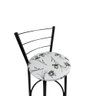 Kit 3 Banqueta Alta Preta Cozinha Gourmet Americana Balcão:branco Floral - 2