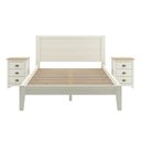 Ver imagem 1 de Cama Casal 2 Mesas de Cabeceira Madeira 3 Gavetas Taeda Branco Freijo Festra