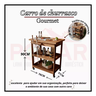 Carrinho Gourmet Churrasco Mesa Madeira Revestimento Vintage - 6