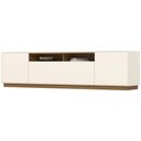 Ver imagem 2 de Rack TV Celen 89 pol 200cm MDF-MDP 3 Portas Off White e Cinamomo Mpozenato
