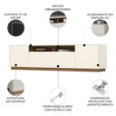 Ver imagem 3 de Rack TV Celen 89 pol 200cm MDF-MDP 3 Portas Off White e Cinamomo Mpozenato
