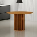 Ver imagem 1 de Mesa para Sala de Jantar Redonda 108cm MDF Flora Marrom/Cinamomo