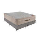 Ver imagem 1 de Cama Box Bipartido Queen Cinza e Colchão Airtech Springpocket Molas Ensacadas Ortobom