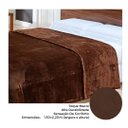 Ver imagem 2 de Cobertor Manta Frio Casal Inverno Liso Microfibra - Chocolate
