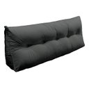 Ver imagem 1 de Almofada Cabeceira Mel Cama Casal 140cm Encosto Suede:Cinza-Escuro/Suede