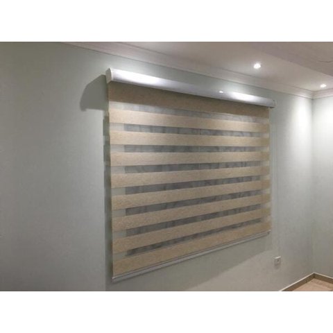 CORTINA ROLO DOUBLE VISION AM -3801 TECIDO MESCLA ( COM BANDO) 1,80 L x 2,20 Alt