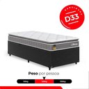 Ver imagem 4 de Cama Box Baú Solteiro Preto + Colchão Life D33 Pillow Top 61x88x188cm Cinza - e-Shop Casa