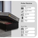 Ver imagem 2 de Cama Box Baú Solteiro Preto + Colchão Life D33 Pillow Top 61x88x188cm Cinza - e-Shop Casa