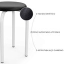 Ver imagem 7 de Mesa de Cozinha Bistrô Porto Branco 120cm com 2 Banquetas Industriais Maviê Preto/branco - Mpozenato