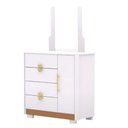 Ver imagem 2 de Cômoda Sapateira 4 Gavetas Espelho Paraguai Branco Camarim