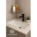 Ver imagem 2 de Kit 03 Porta Shampoo Canto Prateleira Vidro Temp. 6mm