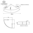 Ver mais imagens de Kit 03 Porta Shampoo Canto Prateleira Vidro Temp. 6mm