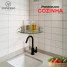 Kit 03 Porta Shampoo Canto Prateleira Vidro Temp. 6mm - 7