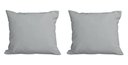 Ver imagem 1 de Kit 2 Almofadas Decorativa Quadrado 45x45 Cm Cm Sala Quarto Sofá Suede Prata Eli Móveis e Decoração