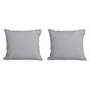 Ver imagem 1 de Kit 2 Almofadas Decorativa Quadrado 45x45 Cm Cm Sala Quarto Sofá Suede Prata Eli Móveis e Decoração