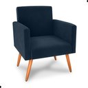 Ver imagem 4 de Jogo de Poltronas e Puff Austin Veludo Azul