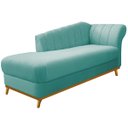 Ver imagem 6 de Kit Diva Recamier Vanessa 185cm Lado Esquerdo e 01 Poltrona Laura Suede Doce Sonho Móveis Azul Tiffa
