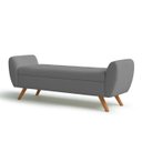 Ver imagem 3 de Recamier Bau Italia 1,40m Suede Cinza - Inova Decor Inova Decorações