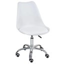 Ver imagem 2 de Kit 6 Cadeiras Luisa Saarinen Giratória, Home Office, Regulagem de Altura, Branco