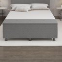 Ver imagem 4 de Baú Sapateira Estofada Casal King Size 195 Cm Terra Linho Skybox Cinza