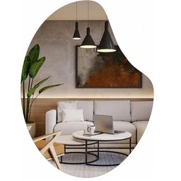 Espelho Organico Grande 90 X 65 Moderno Lapidado com Suporte - 2