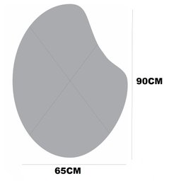 Espelho Organico Grande 90 X 65 Moderno Lapidado com Suporte - 5