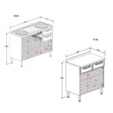 Ver imagem 5 de Cozinha Completa 9 Peças em Aço com Pia Estilo Bertolini