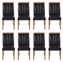 Ver imagem 1 de Kit 8 Cadeiras Decorativas Sala de Jantar Luxo Analice Facto Preto - Mozzelar