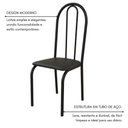 Ver mais imagens de Conjunto Sala de Jantar 90x90 Ilhabela 4 Cad Preto Liso