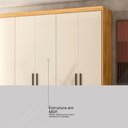 Ver imagem 3 de Guarda Roupa Venice 6 Portas, 4 Gavetas e 3 Cabideiros Cinamon Touch/off White com Pés - Demóbile