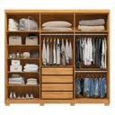 Ver imagem 6 de Guarda Roupa Venice 6 Portas, 4 Gavetas e 3 Cabideiros Cinamon Touch/off White com Pés - Demóbile