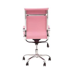 Kit 6 Cadeira Escritório Esteirinha Giratória Alta Ajustável - Rosa - 8