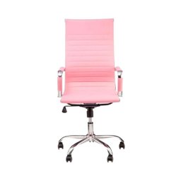 Kit 6 Cadeira Escritório Esteirinha Giratória Alta Ajustável - Rosa - 5