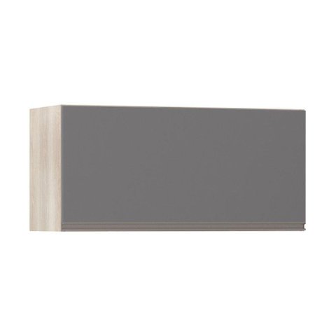 Armário Basculante 80cm 1 Porta Legno Crema C/Cinza Puro