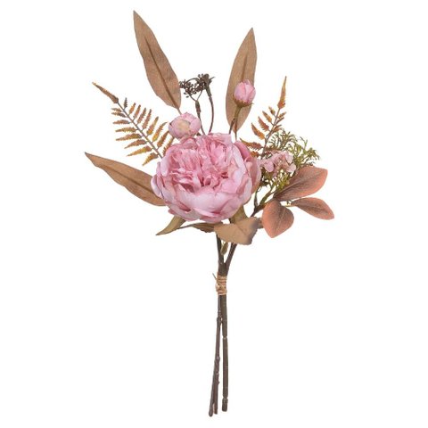 Buque Rosa Cabbage Ramalhete Misto C/fita (rosa Outono) 30cm