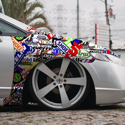 Adesivos Sticker Bomb Mod - 14-Pequeno 50x50cm