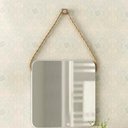 Ver imagem 3 de Espelho Para Banheiro 60 cm Quadrado Com Corda Nice B06 Nogal Noce Amêndoa - Lyam Decor
