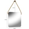 Espelho Para Banheiro 60 cm Quadrado Com Corda Nice B06 Nogal Noce Amêndoa - Lyam Decor - 5