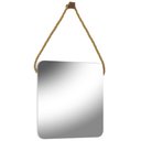Ver imagem 1 de Espelho Para Banheiro 60 cm Quadrado Com Corda Nice B06 Nogal Noce Amêndoa - Lyam Decor