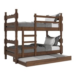 Treliche Madeira Maciça - Vira 2 Camas - para Colchão 78/88 X 188cm Porto Multimóveis Cr35106 - 2