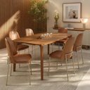 Ver imagem 5 de Conjunto de Jantar Mesa Retangular Harmony 6 Cadeiras Lucille - Canella c/ Caramelo