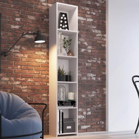 Módulo Organizador Multiuso Funcionale Estante Branca 33x26x182cm Mdp Art In Móveis